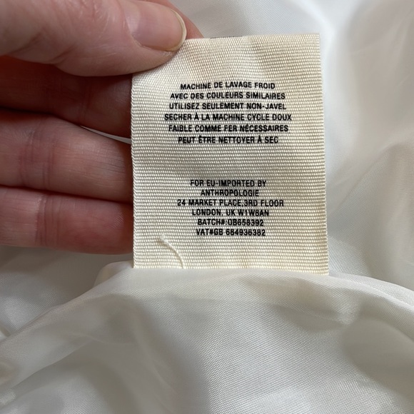 Anthropologie Hei Hei White Zip Front Bomber Jacket Size Medium - Picture 6 of 11